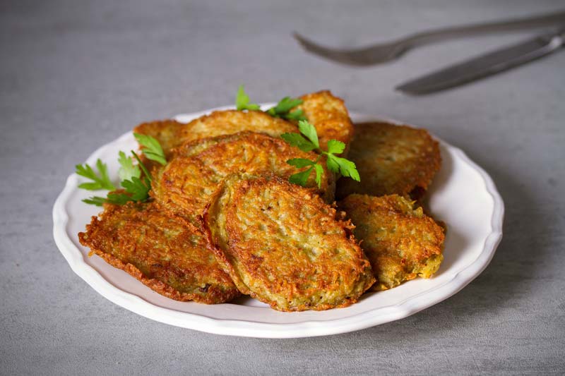 Kumara, Mushroom & Bacon Fritters